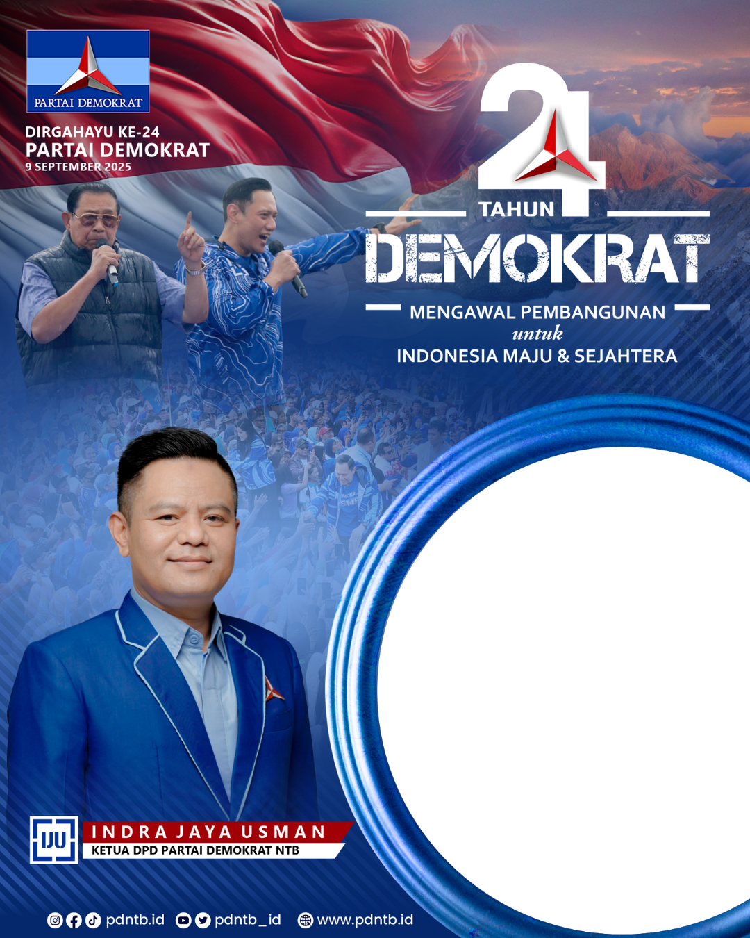 HUT 24 PARTAI DEMOKRAT DPD NTB