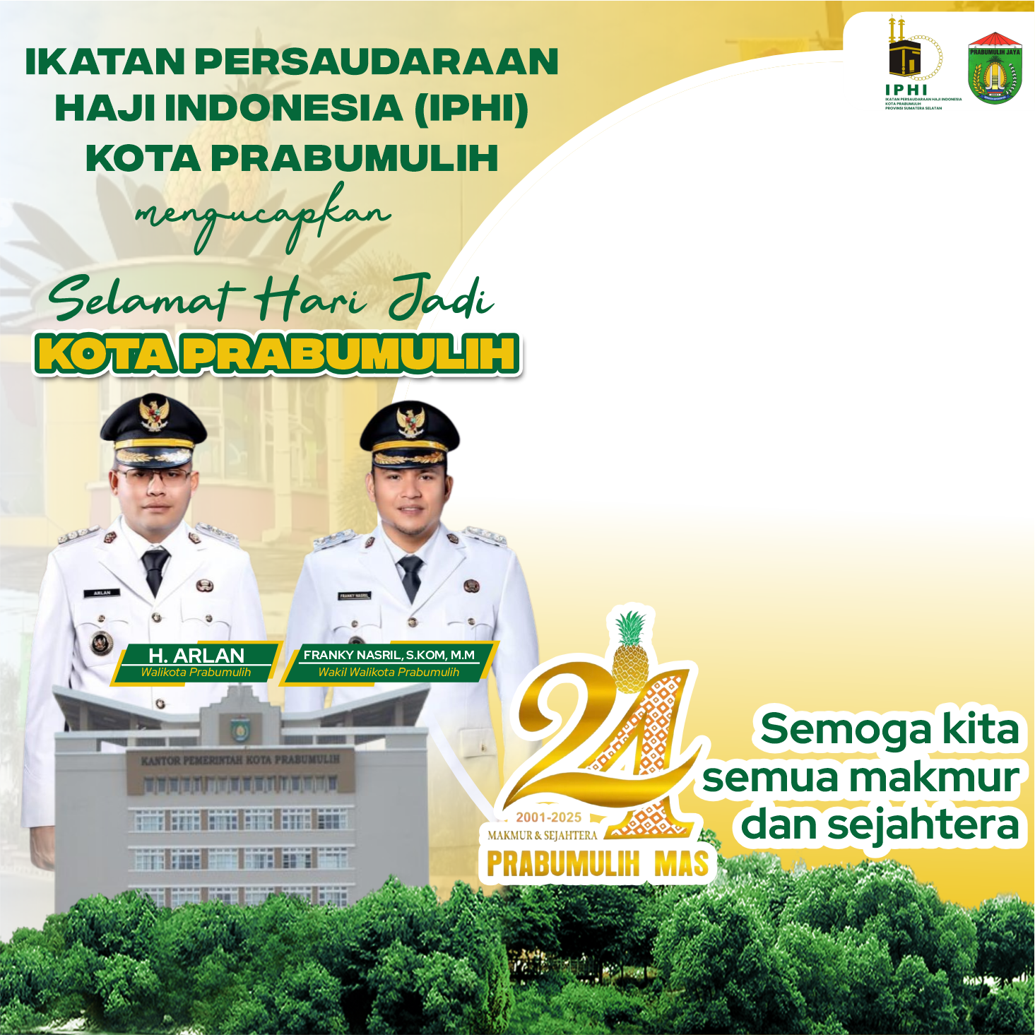 SELAMAT HARI JADI KOTA PRABUMULIH KE-24