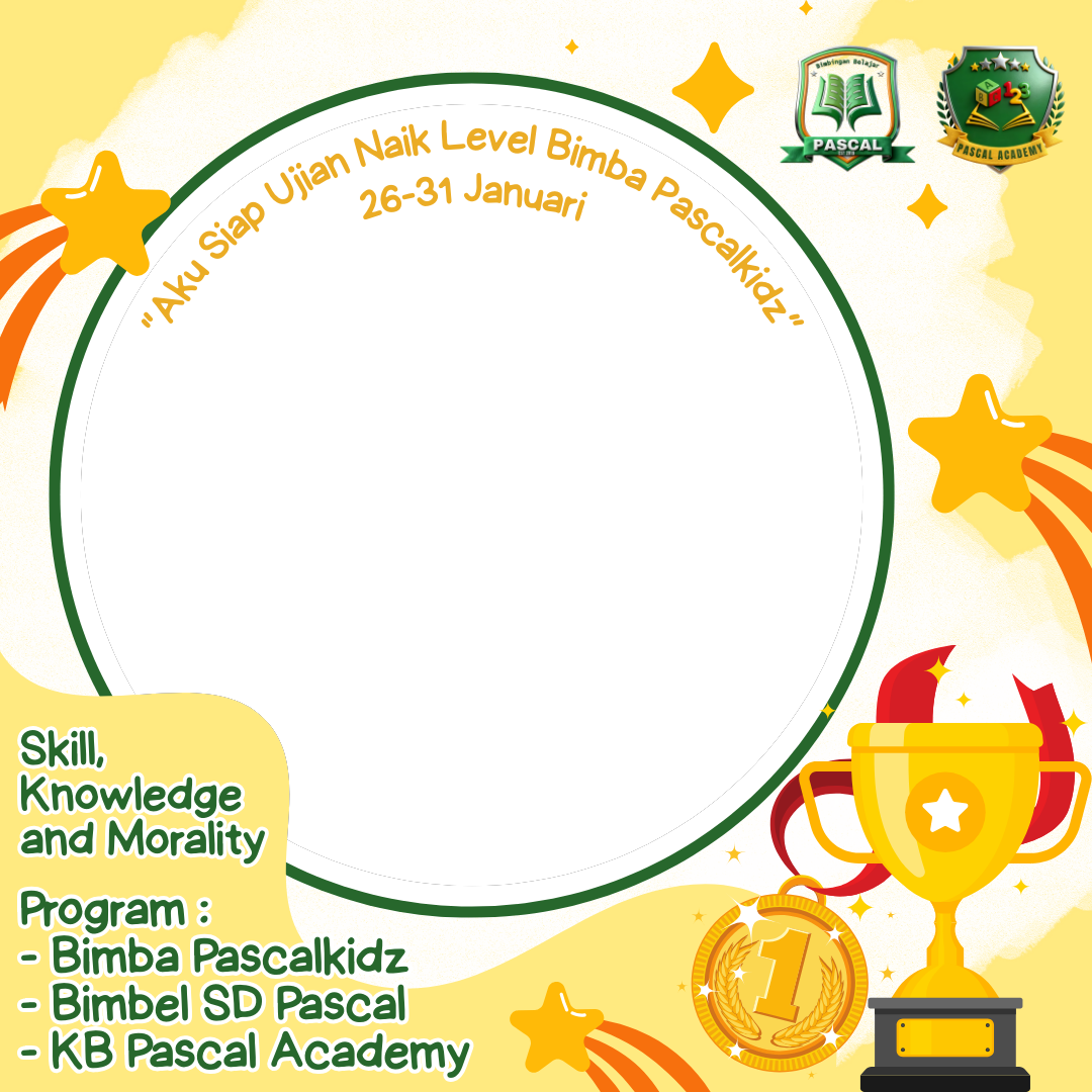 Ayo share foto kamu siap menghadapi ujian Bimba Pascalkid