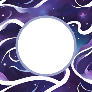 Frame of Awesome Purple Waves Galaxy Frame