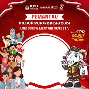 Frame of Pemantau PILBUP Purworejo Tahun 2024 - LSM Surya Mentari Semesta