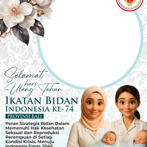 Frame of Hari Ulang Tahun Ikatan Bidan Indonesia ke 74 tahun 2025