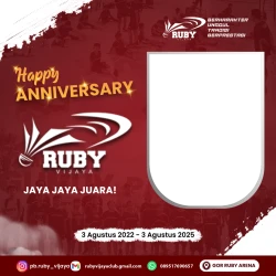 Frame of Happy Anniversary PB Ruby Vijaya