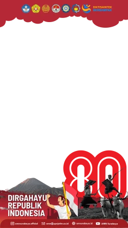 Frame of Frame Resmi Dirgahayu RI ke-80 versi AMN Surabaya