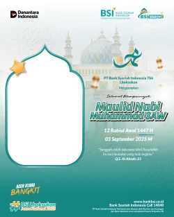 Frame of Ucapan Maulid Nabi BSI Lhoksukon