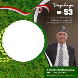 Frame of DIRGAHAYU KE 53 Ketua Umum DPP APKASINDO