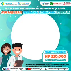 Frame of Bulan Keselamatan dan Kesehatan Kerja BB Labkesmas Yogyakarta 2026