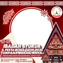 Frame of Ibadah syukur dan pesta bona taon 2026 TORPANA Bekasi Raya